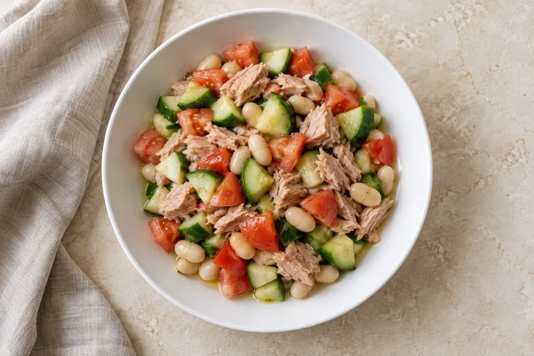 Tuna & white bean salad — serving suggestion