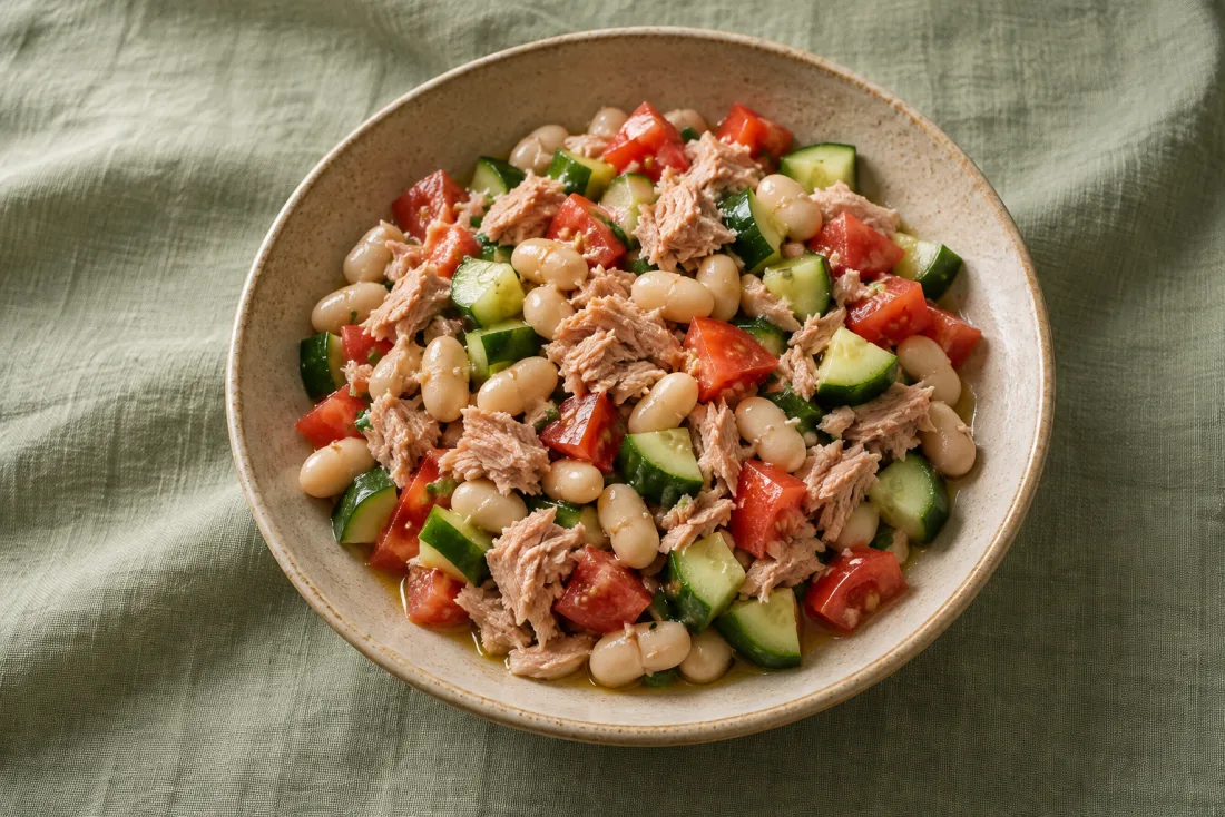 Tuna & white bean salad — serving suggestion
