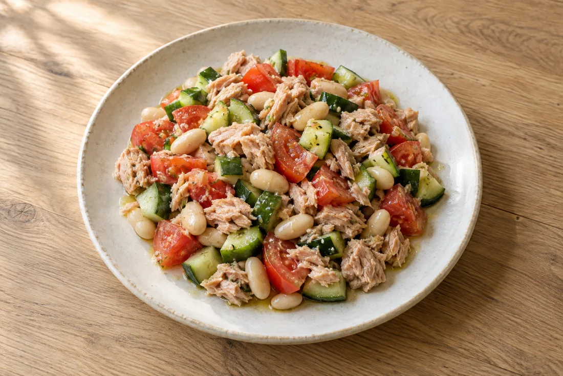 Tuna & white bean salad — serving suggestion