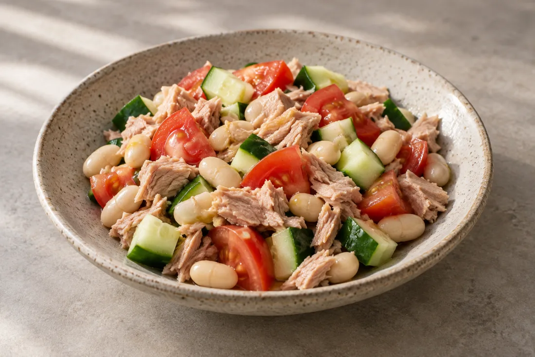 Tuna & white bean salad — serving suggestion
