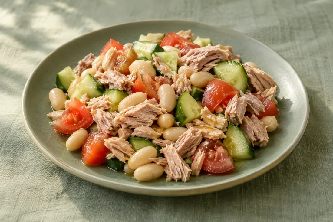 Tuna & white bean salad — serving suggestion