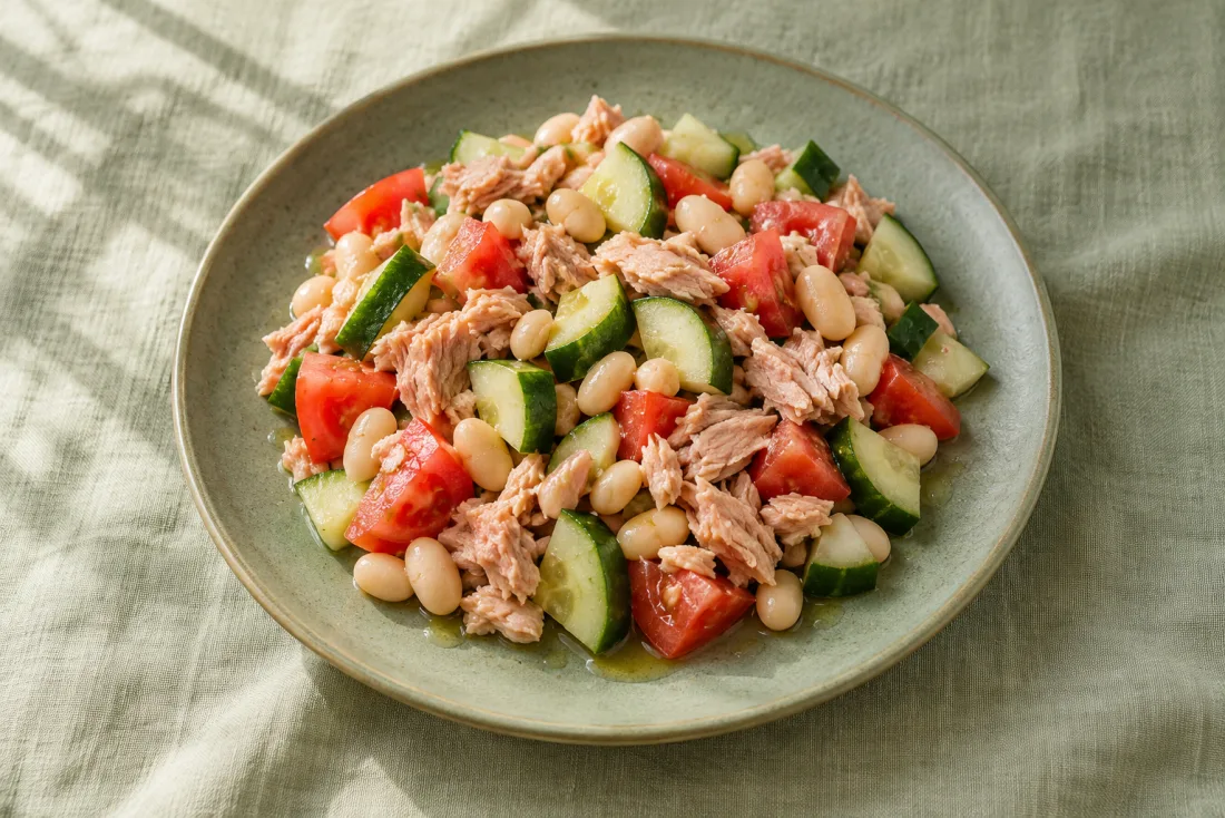 Tuna & white bean salad — serving suggestion