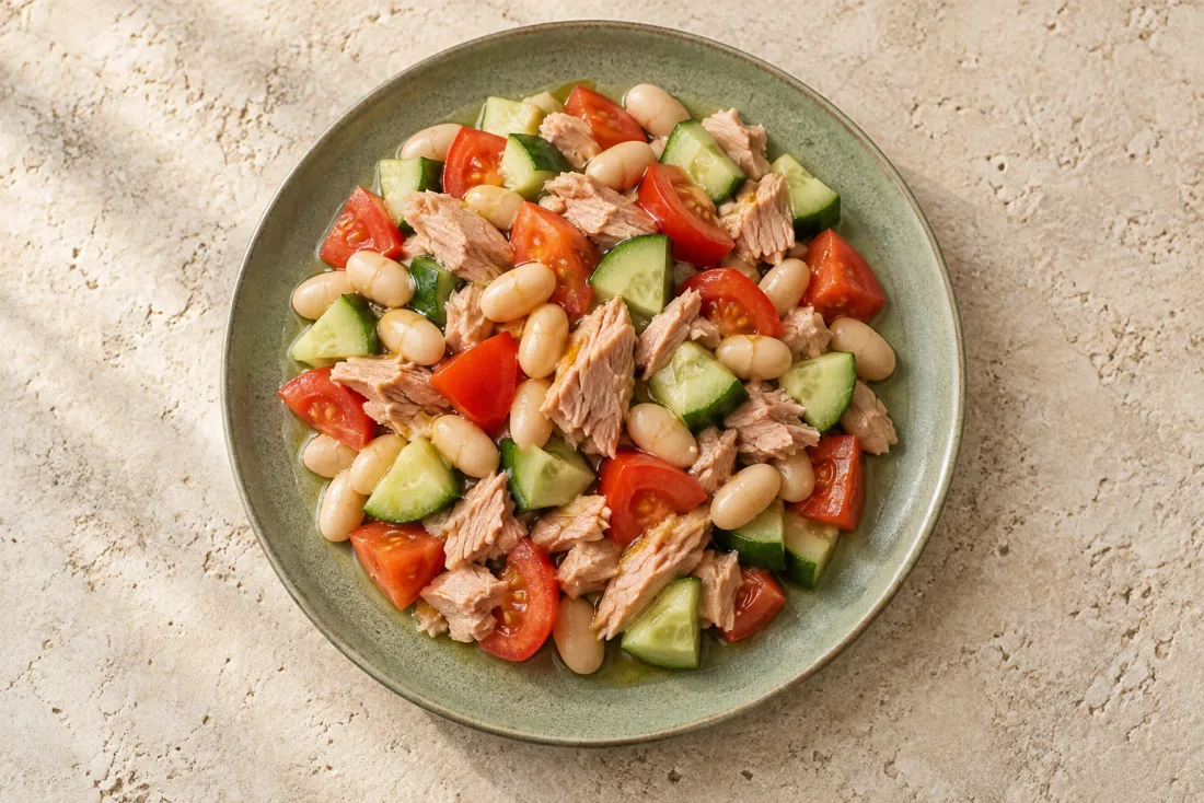 Tuna & white bean salad — serving suggestion