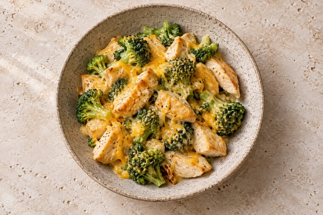 Chicken & creamy-style broccoli — serving suggestion