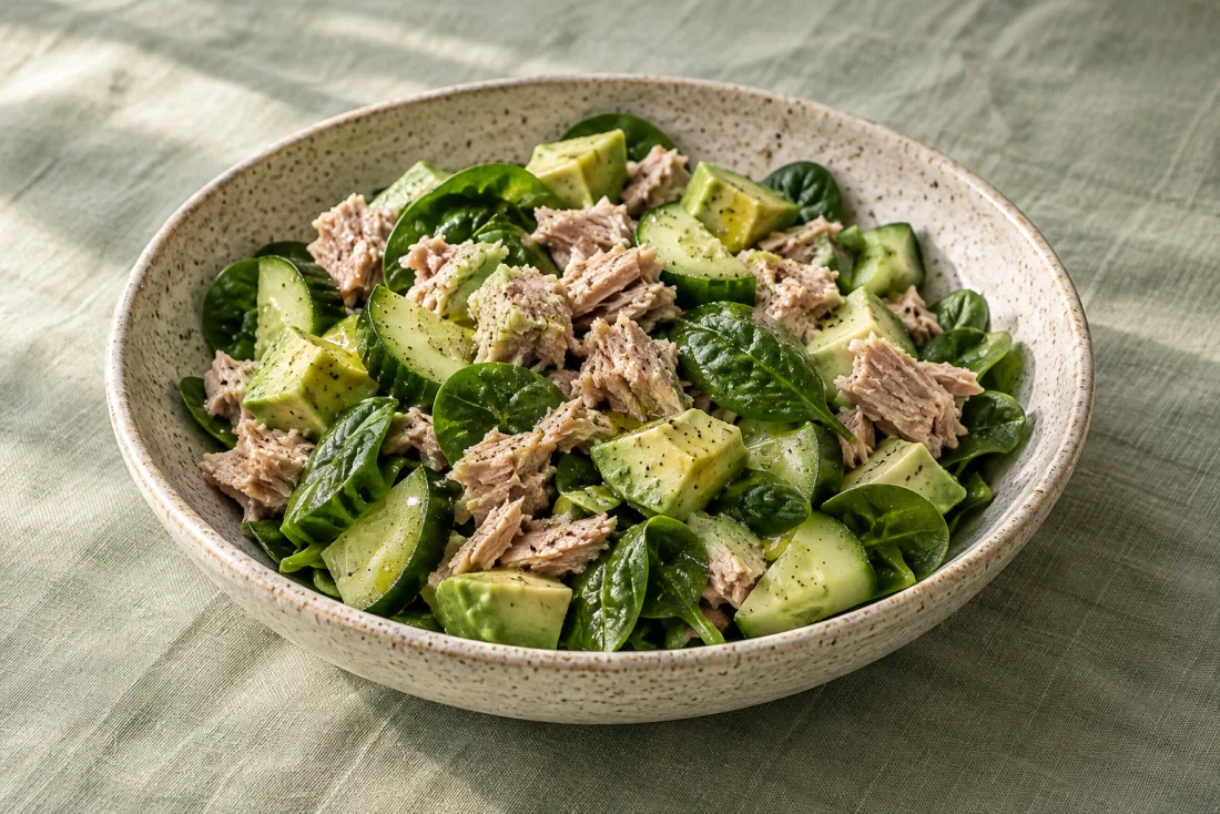 Tuna & avocado salad — serving suggestion