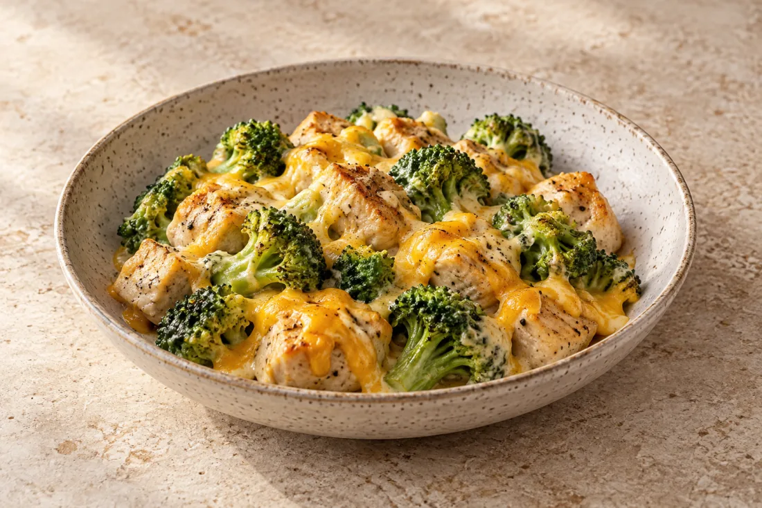 Chicken & creamy-style broccoli — serving suggestion