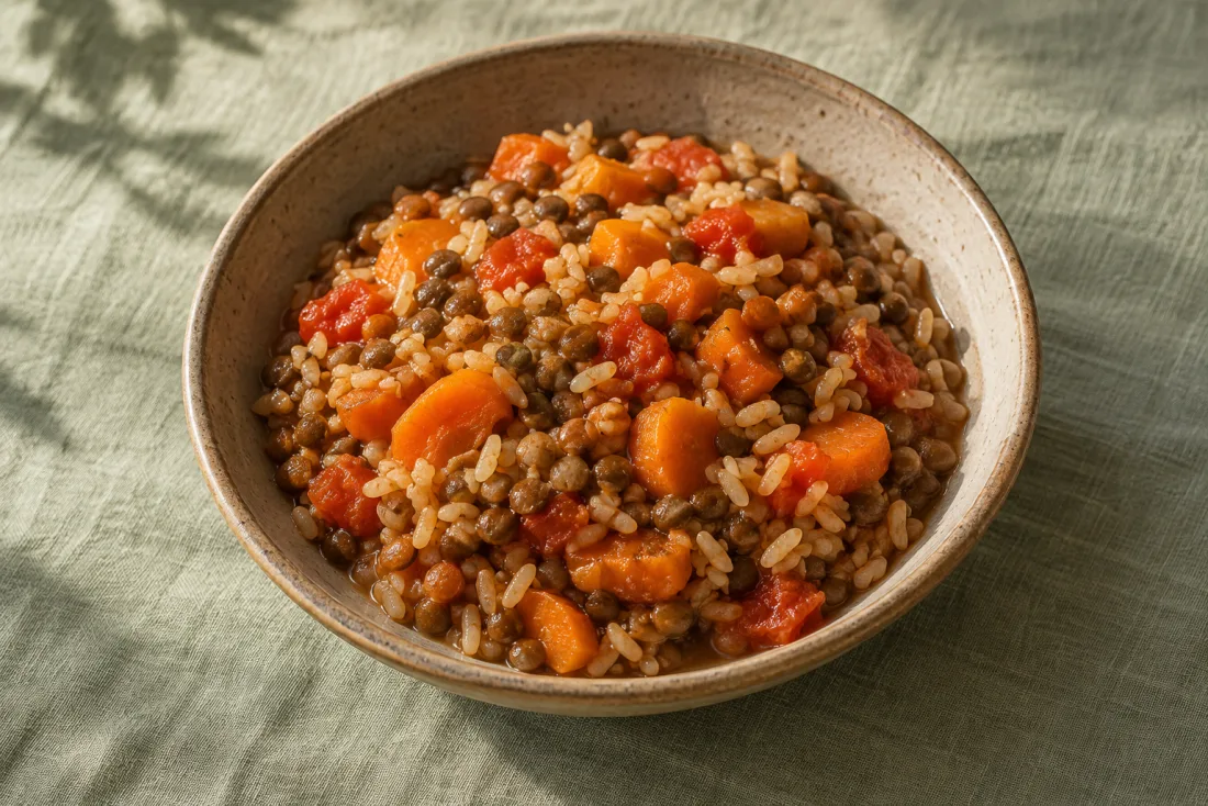 Lentil & vegetable pot