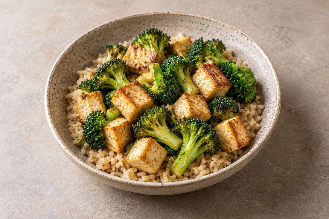 Tofu & broccoli rice bowl