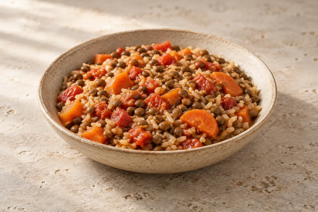 Lentil & vegetable pot